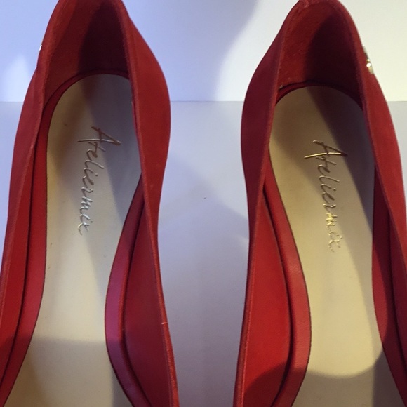 Ateliermix Red velvet Heels Pumps Women size 6 - Picture 11 of 16